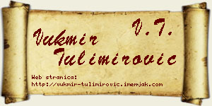 Vukmir Tulimirović vizit kartica